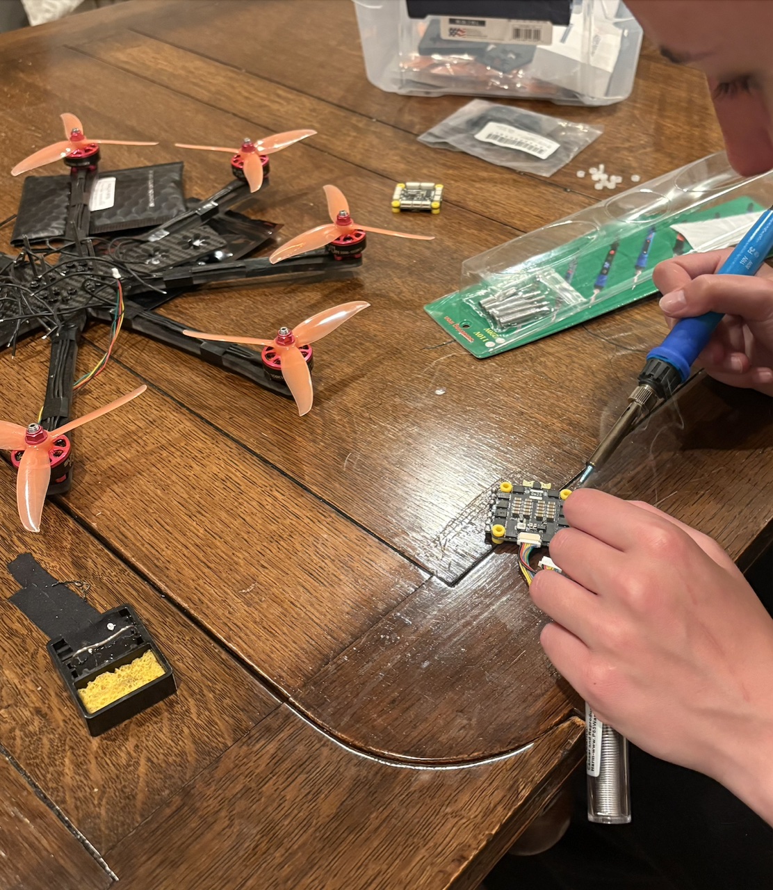 Soldering in progress ...